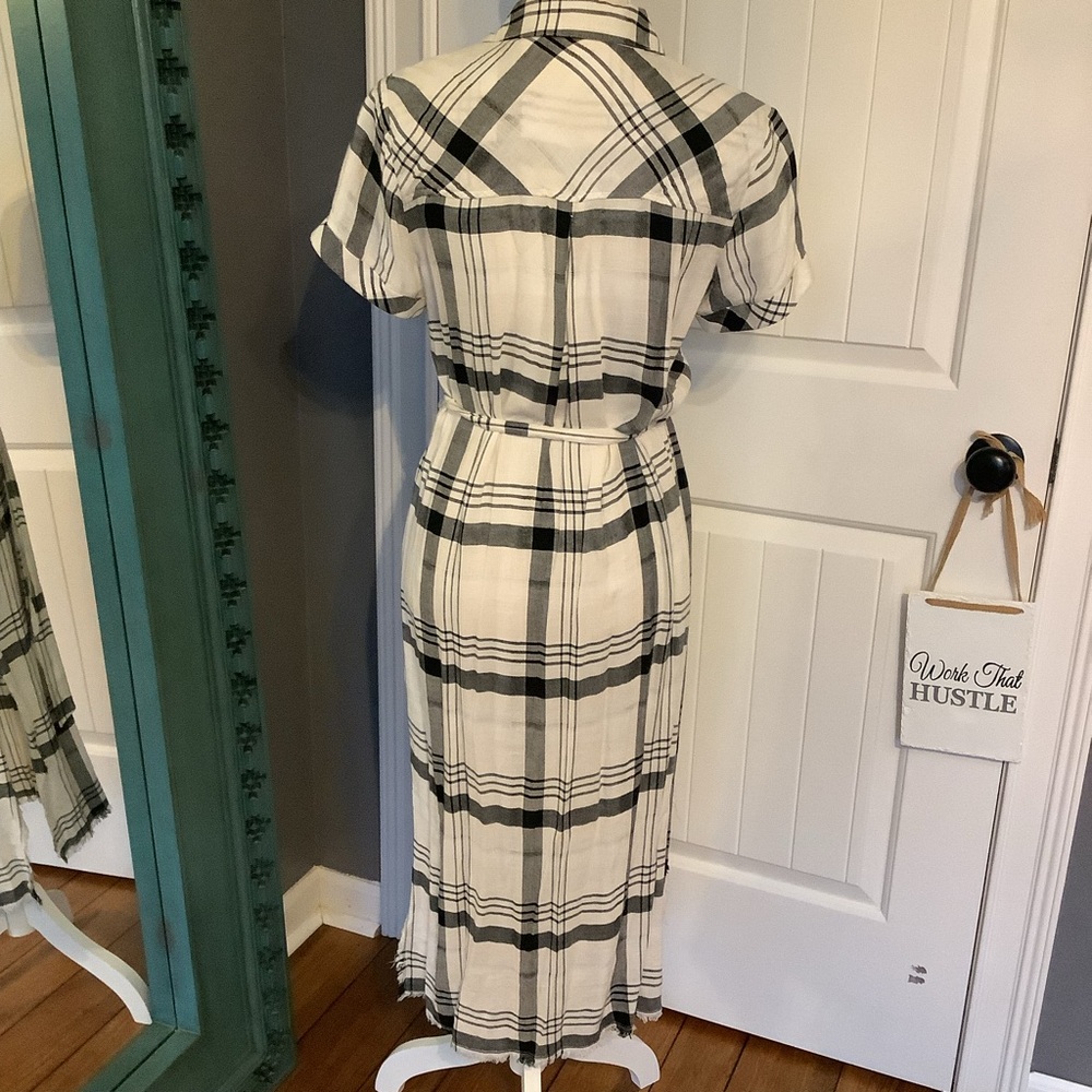 Anthropologie Black and‎ White Midi Dress - Picture 5 of 8